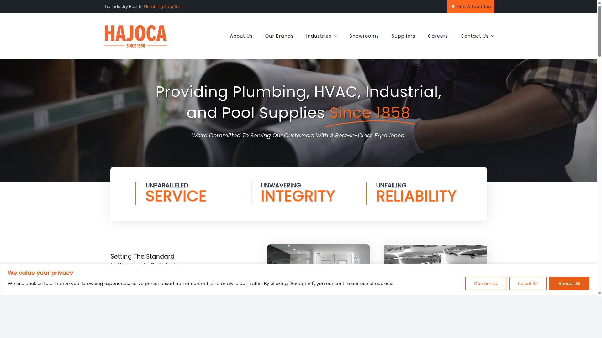 Hajoca Corporation website